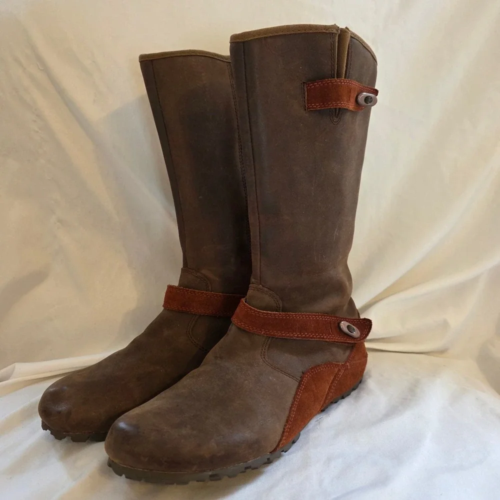 Merrell Womens Haven Autumn Cinammon Boots Size 7.5 Leather Suede Waterproof